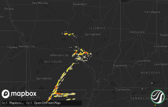 Hail map preview on 04-30-2016