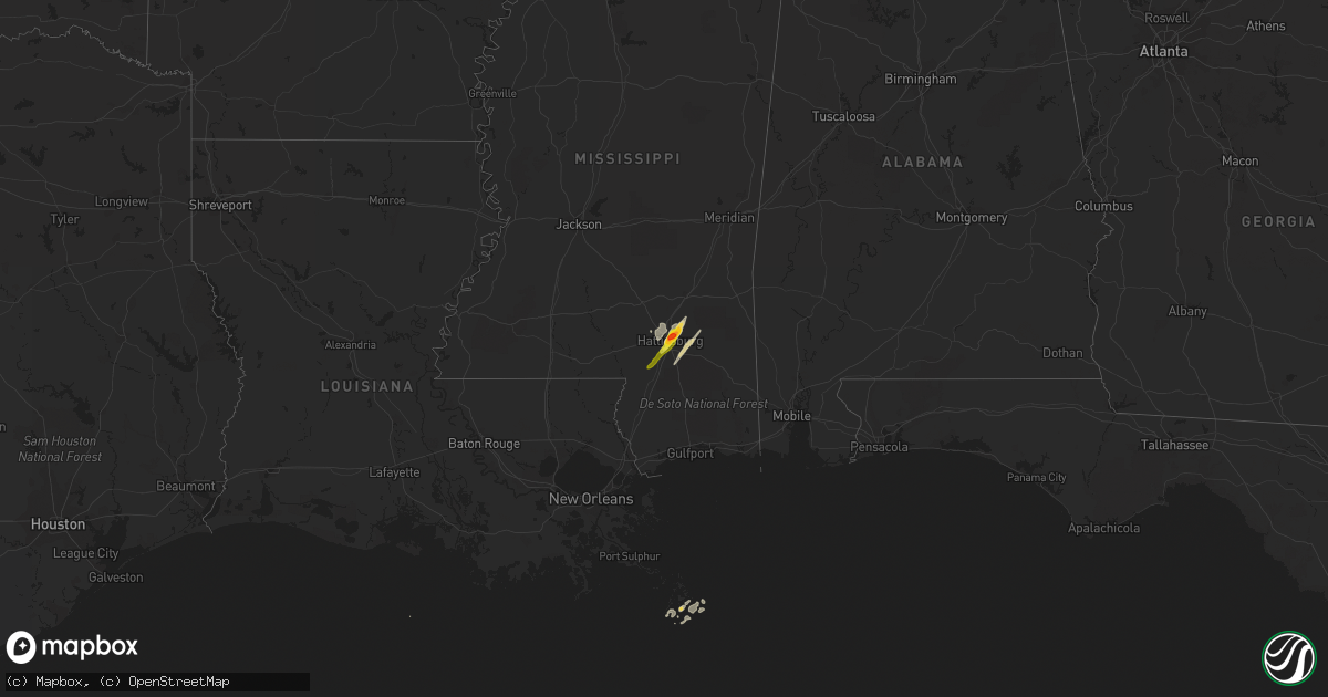 Hail map on April 30, 2017