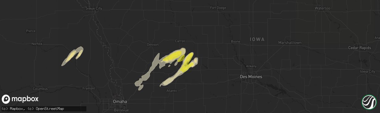 Hail map in Coon Rapids, IA on April 30, 2018