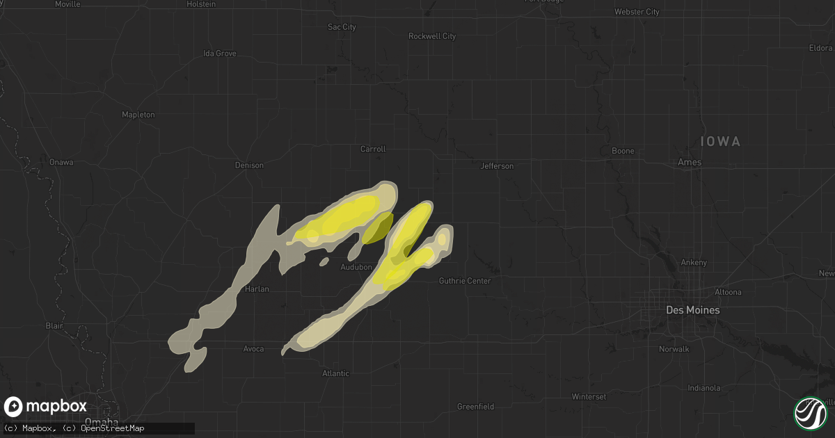 Hail map in Coon Rapids, IA on April 30, 2018