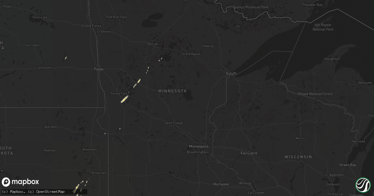 Hail map in Minnesota on April 30, 2018