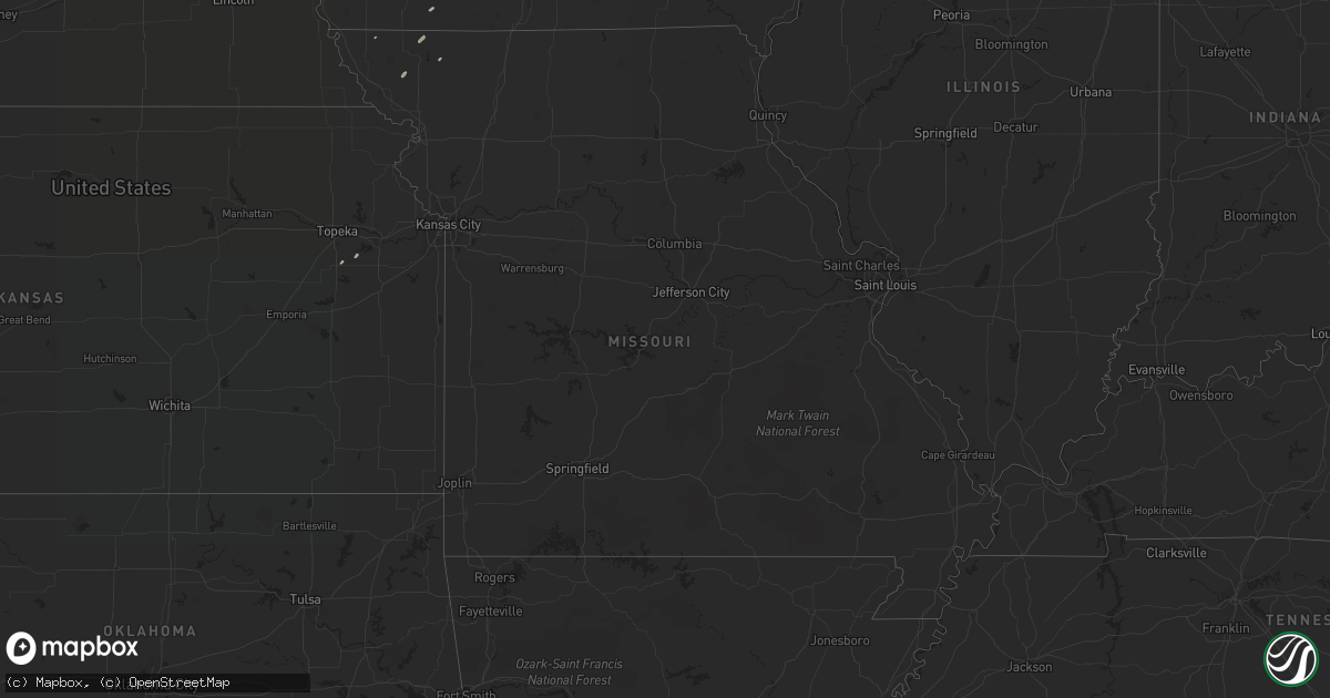Hail map in Missouri on April 30, 2018