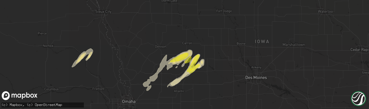 Hail map in Templeton, IA on April 30, 2018