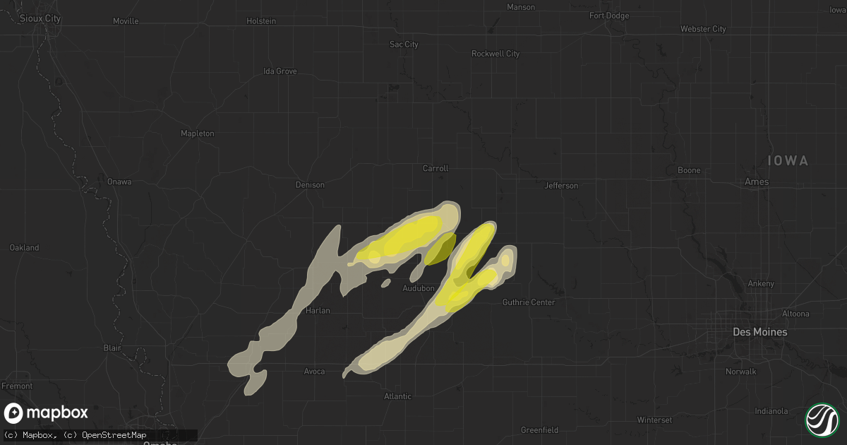 Hail map in Templeton, IA on April 30, 2018