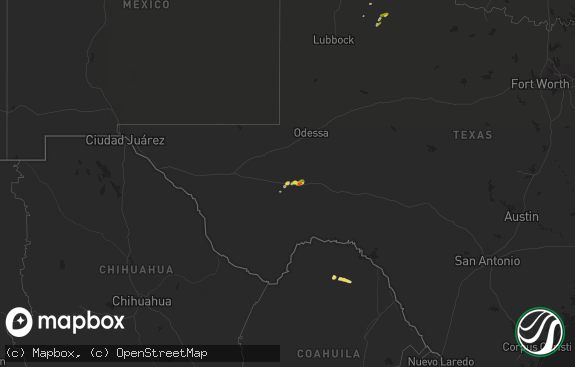 Hail map preview on 04-30-2018