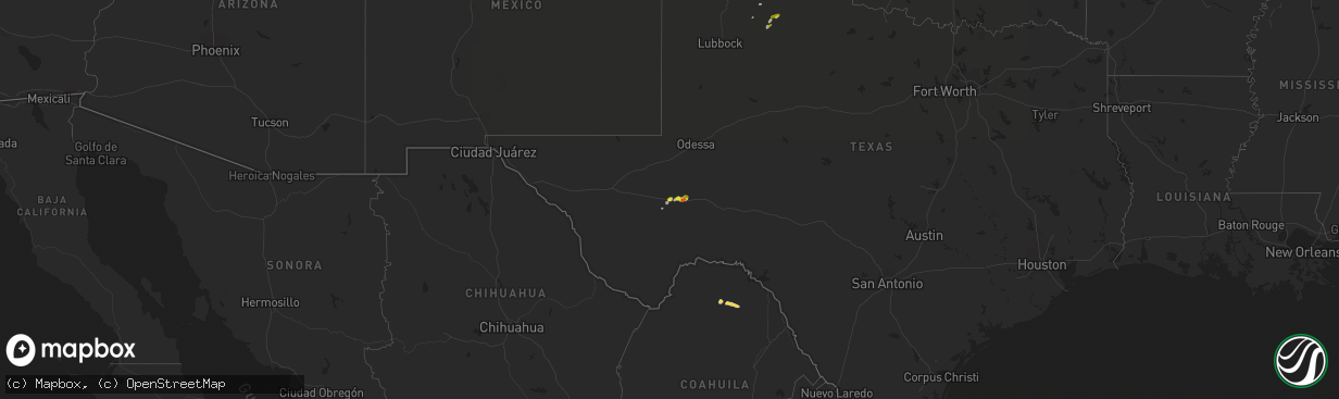 Hail map on April 30, 2018