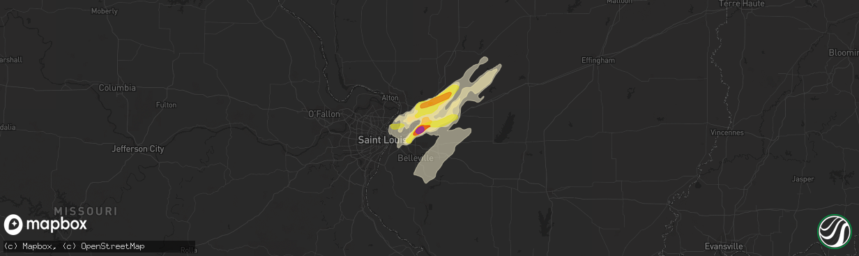 Hail map in Troy, IL on April 30, 2019