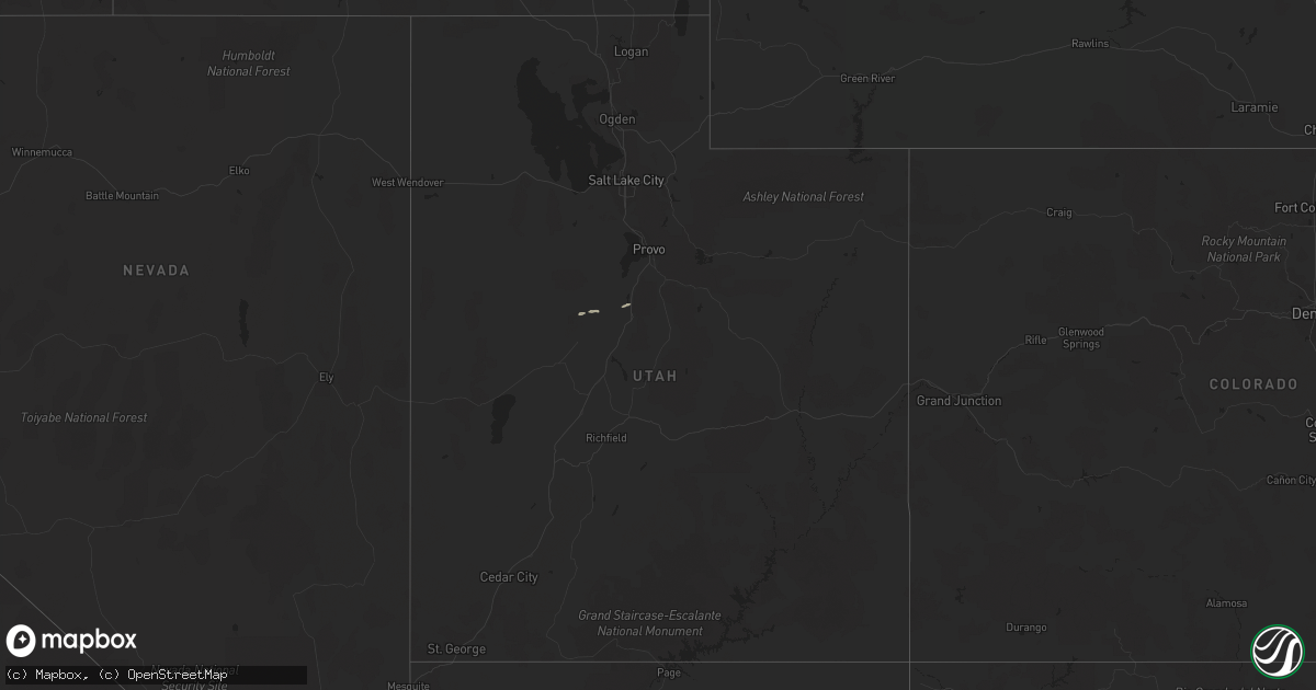 Hail map in Utah on April 30, 2019