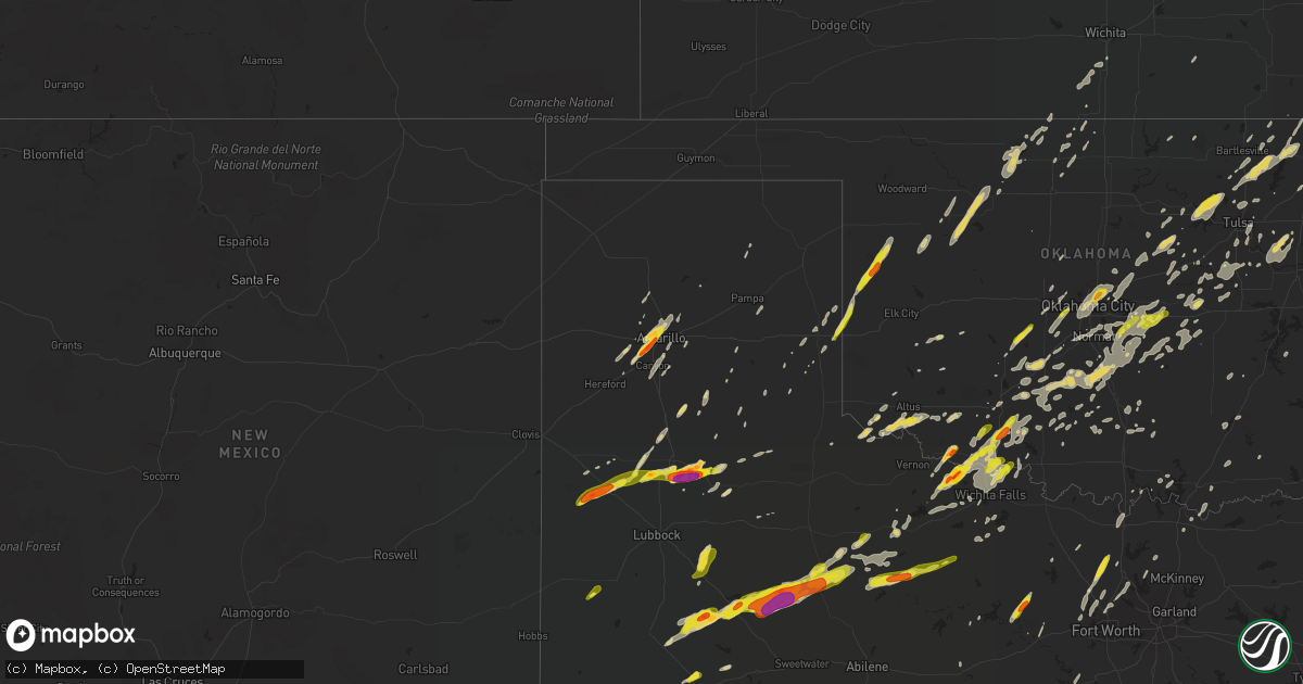 Hail map on April 30, 2019