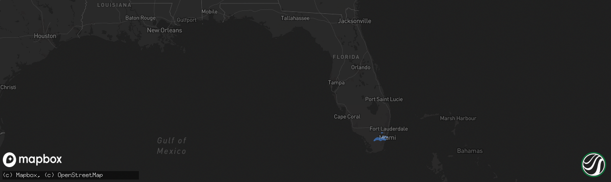 Hail map in Florida on April 30, 2020