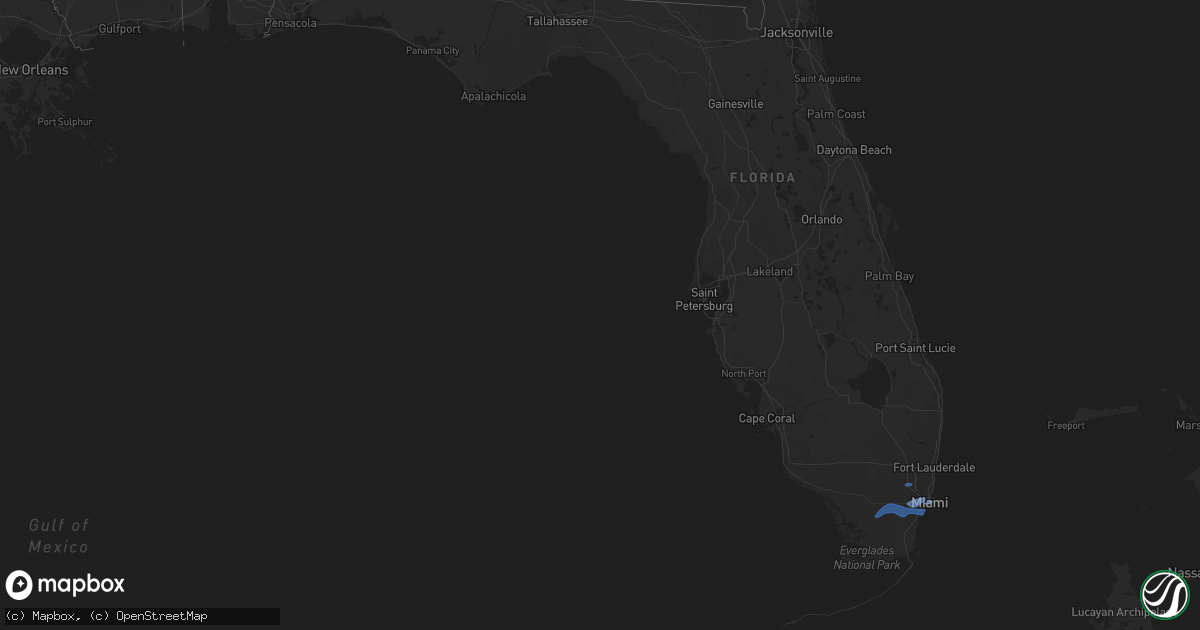 Hail map in Florida on April 30, 2020