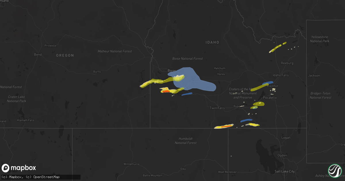 Hail map on April 30, 2020