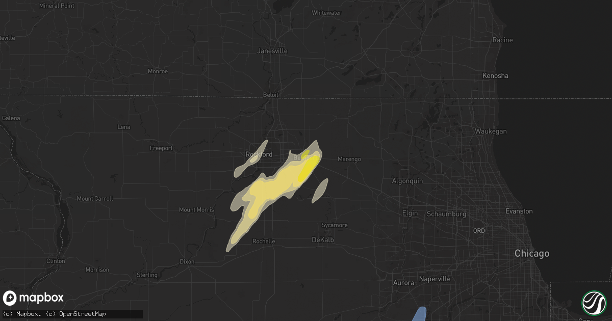 Hail map in Belvidere, IL on April 30, 2022