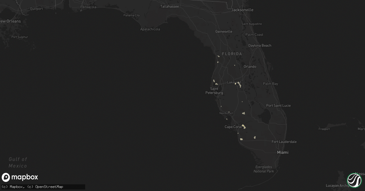 Hail map in Florida on April 30, 2022