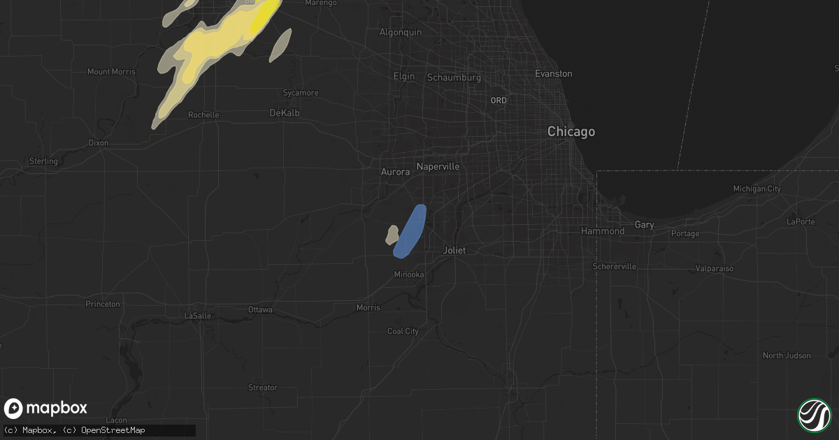 Hail map in Plainfield, IL on April 30, 2022