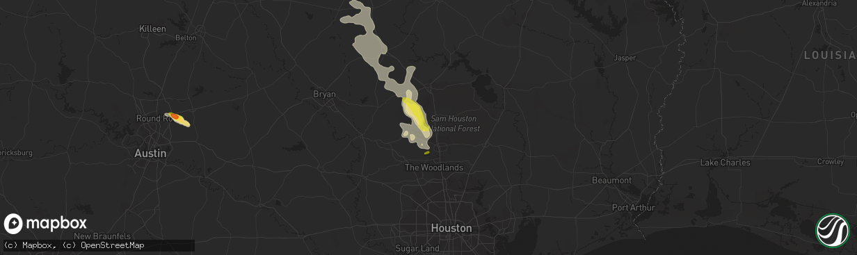 Hail map in Willis, TX on April 30, 2022