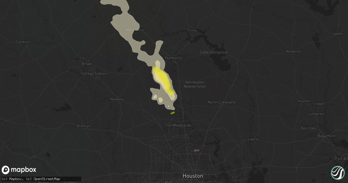 Hail map in Willis, TX on April 30, 2022