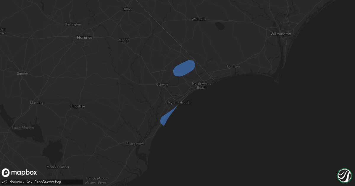 Hail map in Longs, SC on April 30, 2023