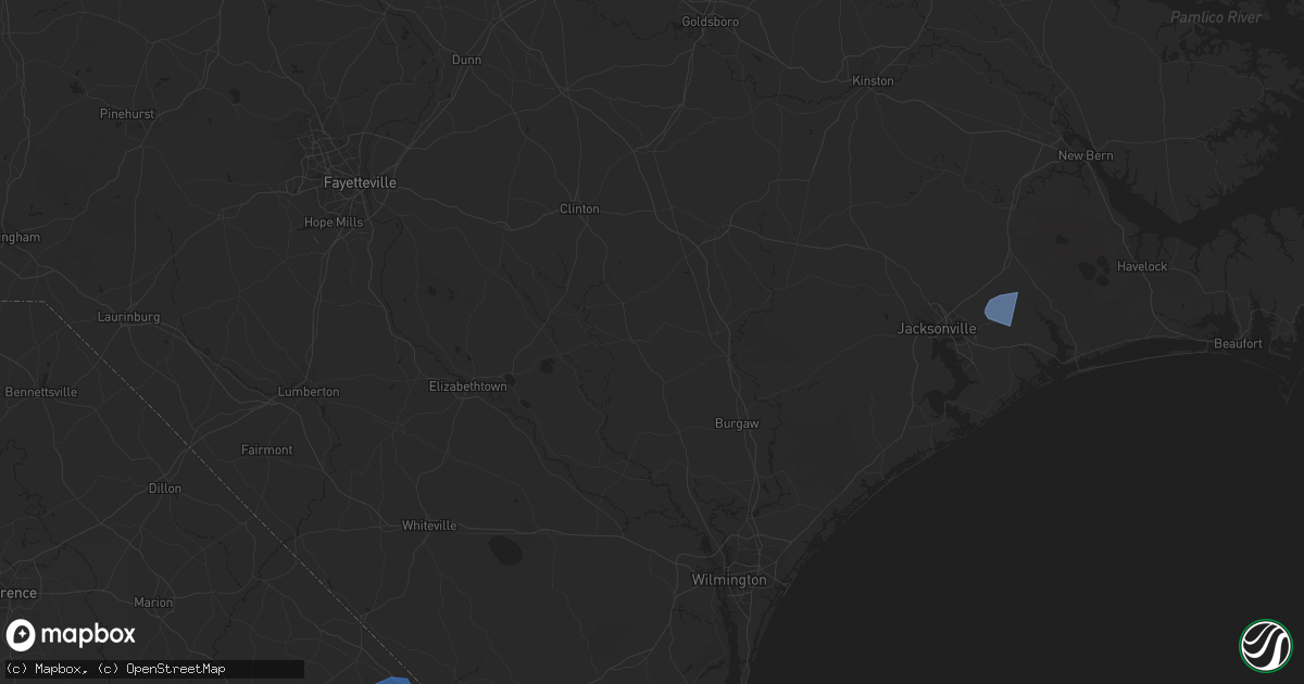 Hail map in Maysville, NC on April 30, 2023