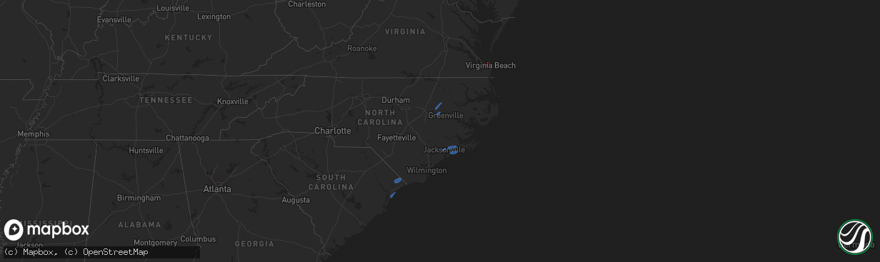 Hail map in North Carolina on April 30, 2023