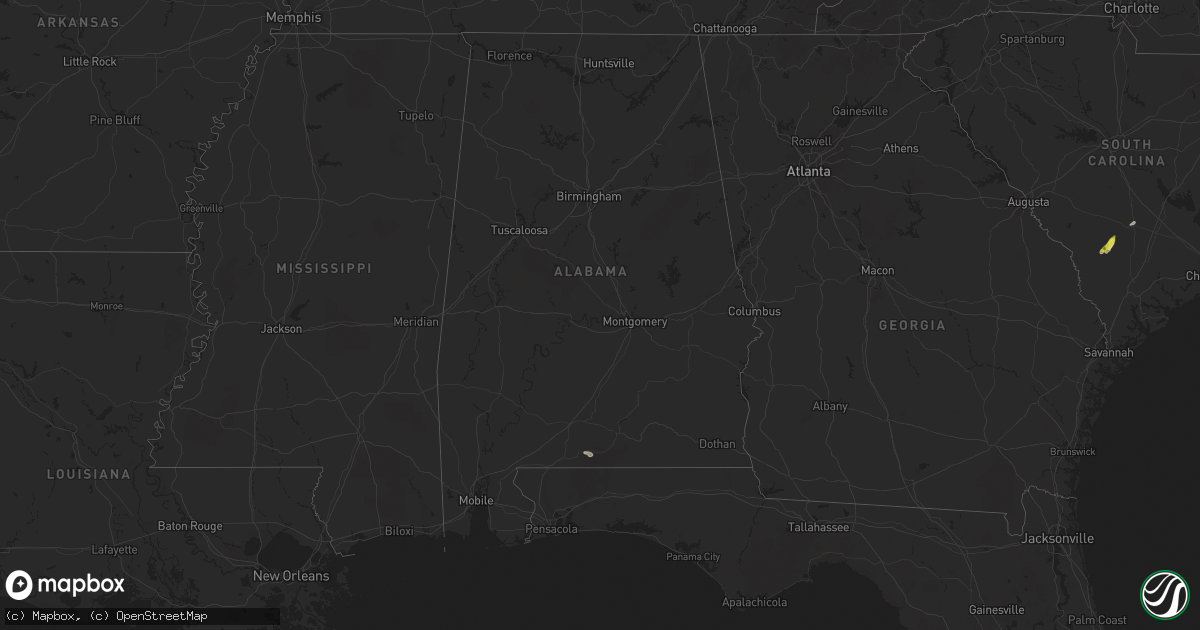 Hail map in Alabama on April 30, 2024