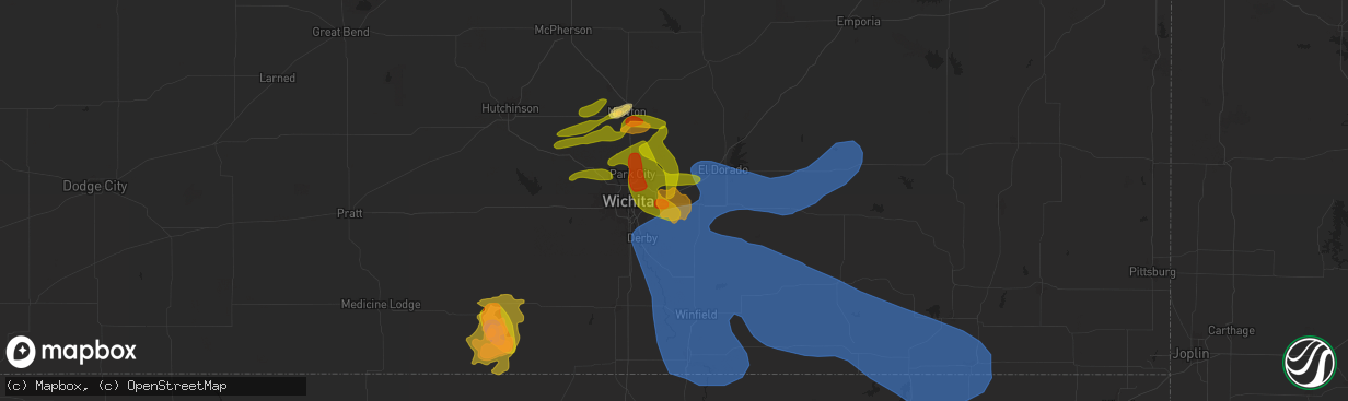 Hail map in Andover, KS on April 30, 2024