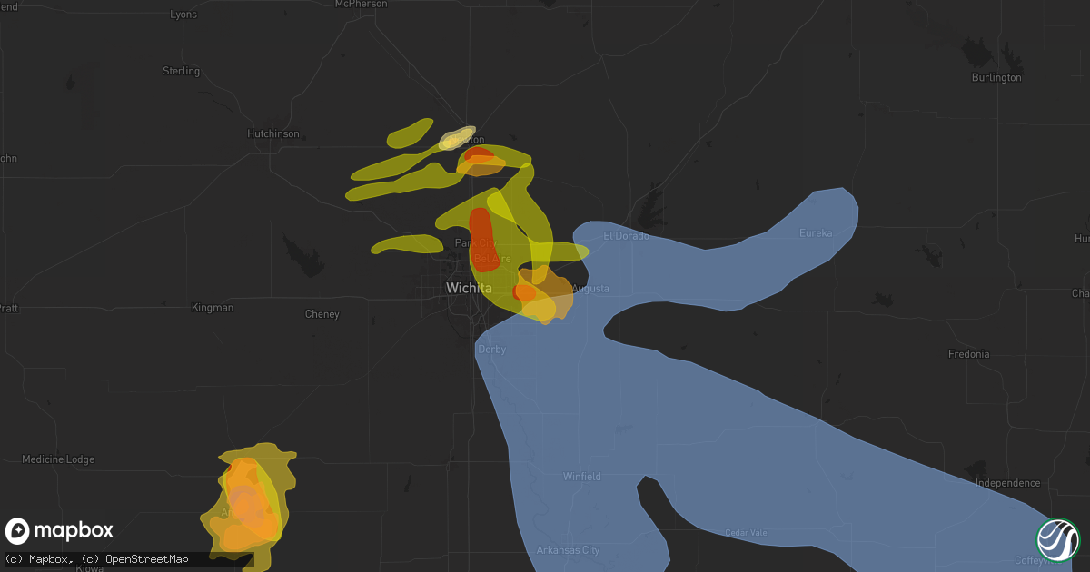 Hail map in Andover, KS on April 30, 2024