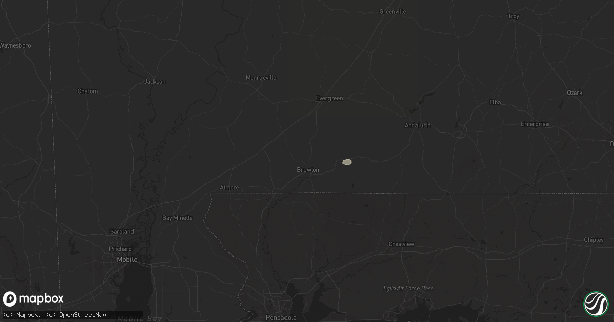Hail map in Brewton, AL on April 30, 2024