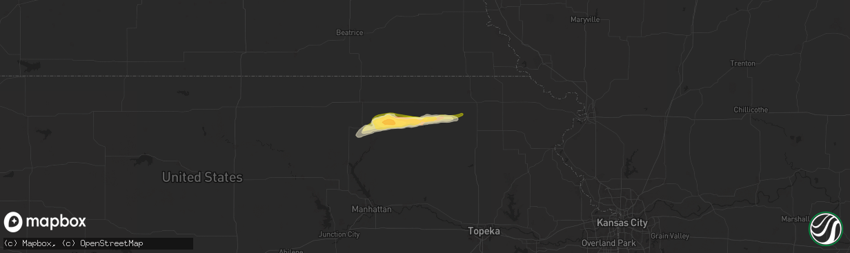 Hail map in Centralia, KS on April 30, 2024