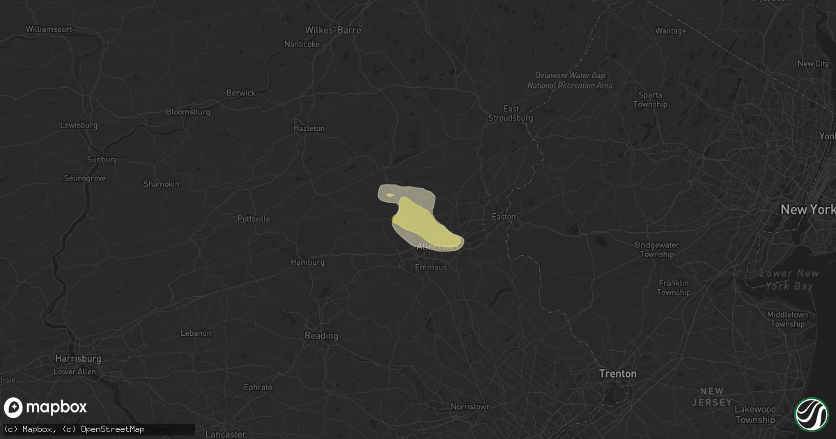 Hail map in Coplay, PA on April 30, 2024