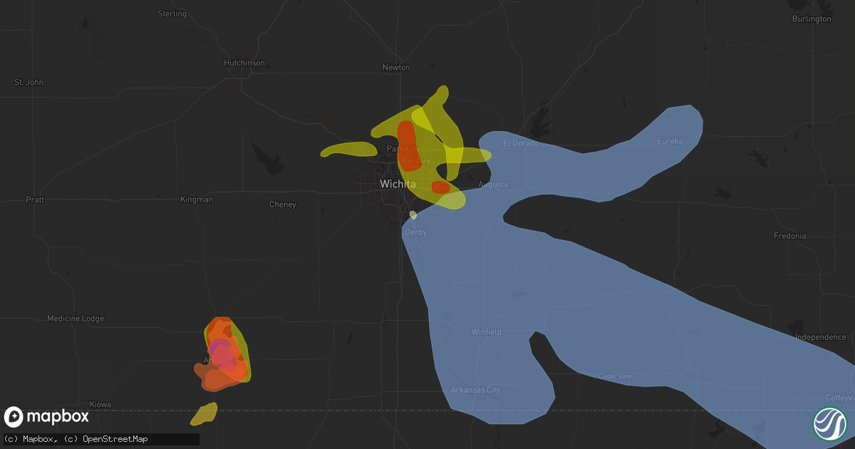 Hail map in Derby, KS on April 30, 2024