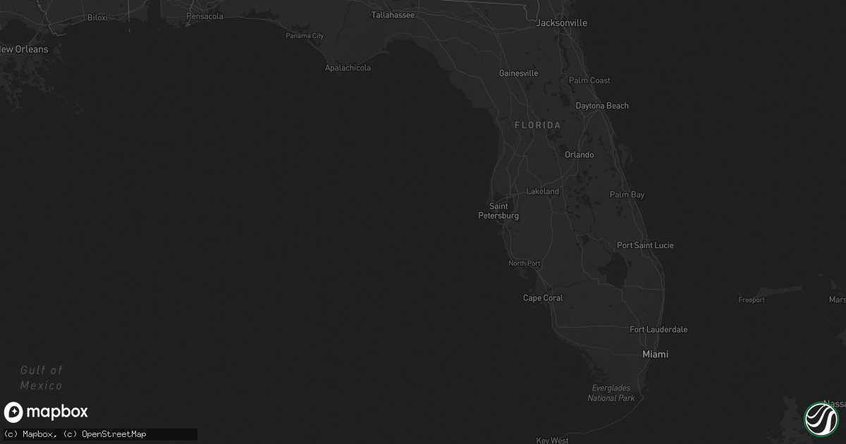 Hail map in Florida on April 30, 2024