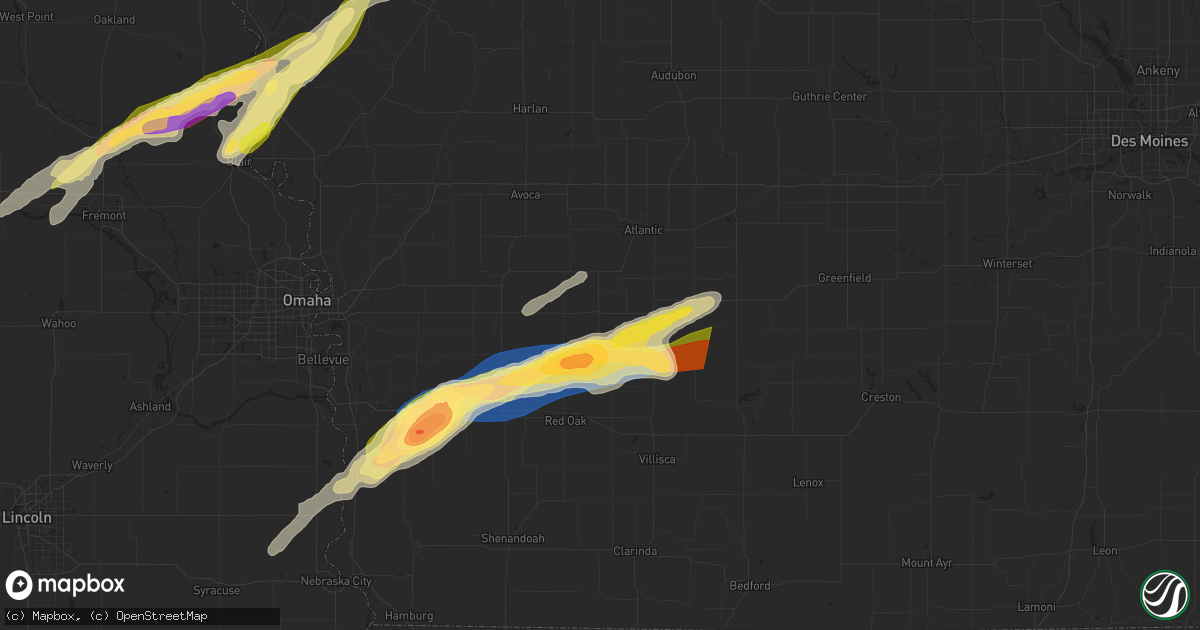 Hail map in Griswold, IA on April 30, 2024