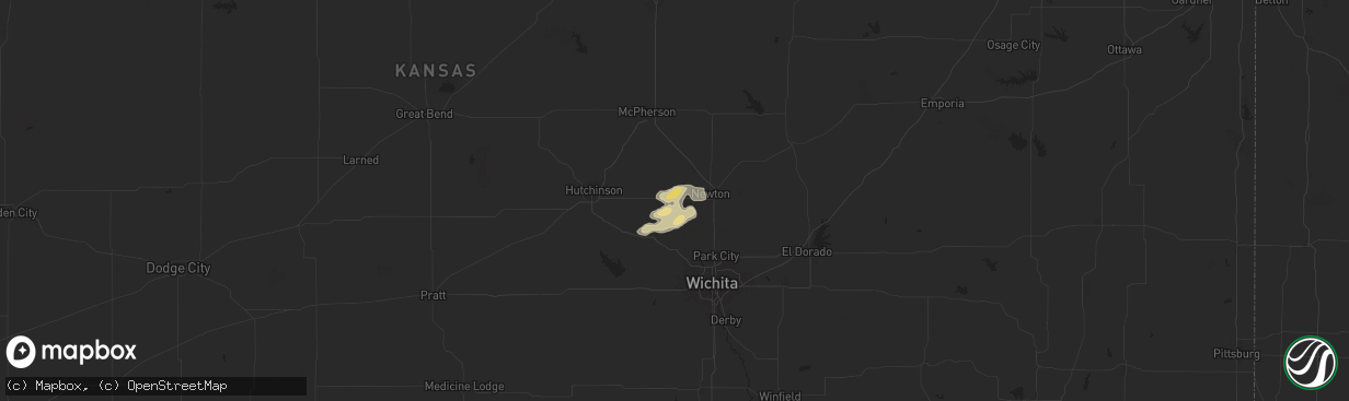 Hail map in Halstead, KS on April 30, 2024