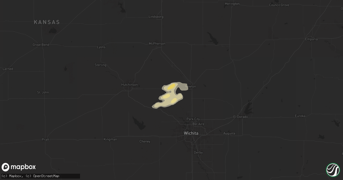 Hail map in Halstead, KS on April 30, 2024