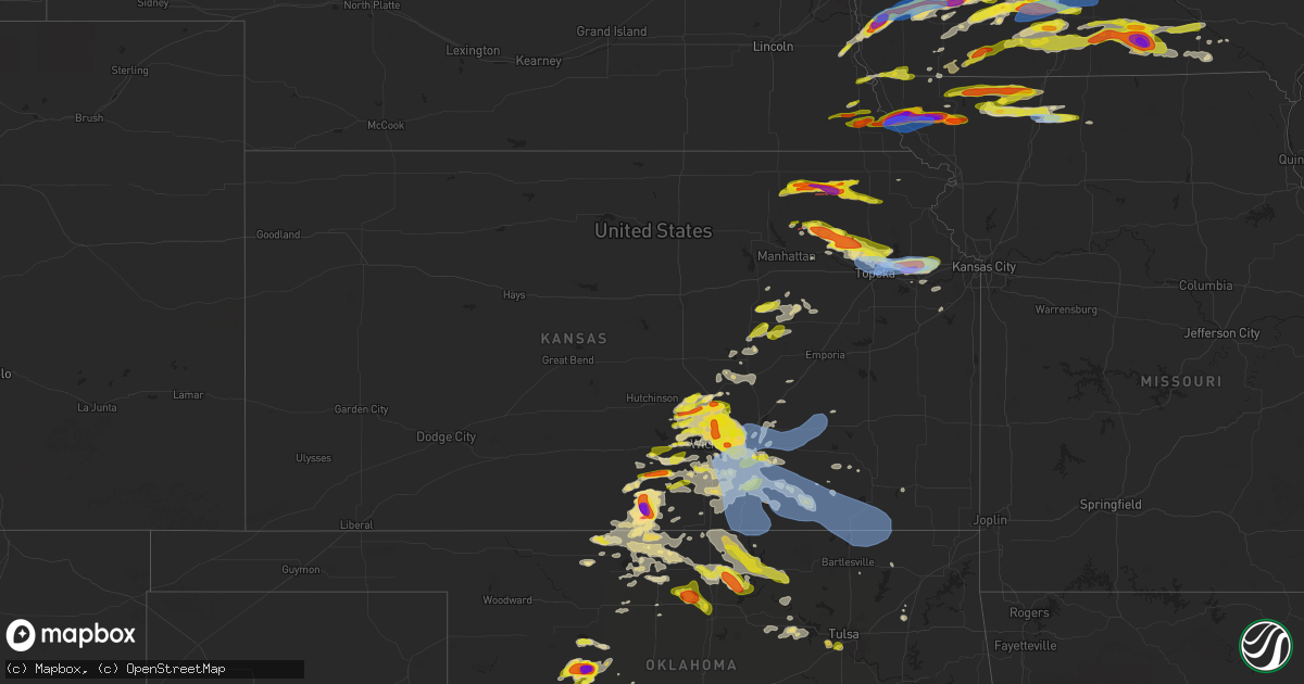 Hail map in Kansas on April 30, 2024