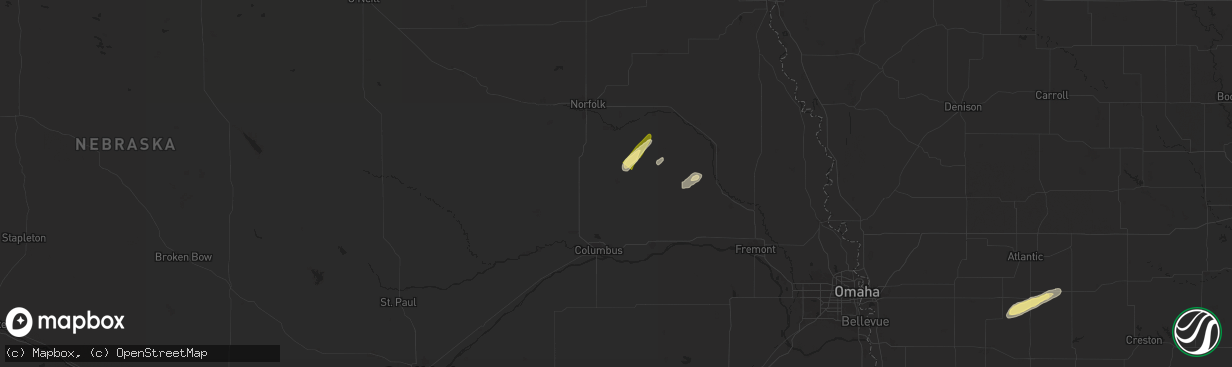 Hail map in Leigh, NE on April 30, 2024