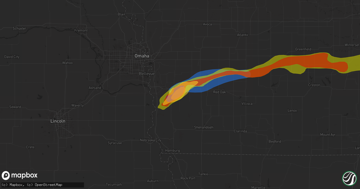 Hail map in Malvern, IA on April 30, 2024