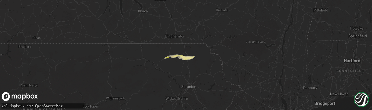 Hail map in New Milford, PA on April 30, 2024