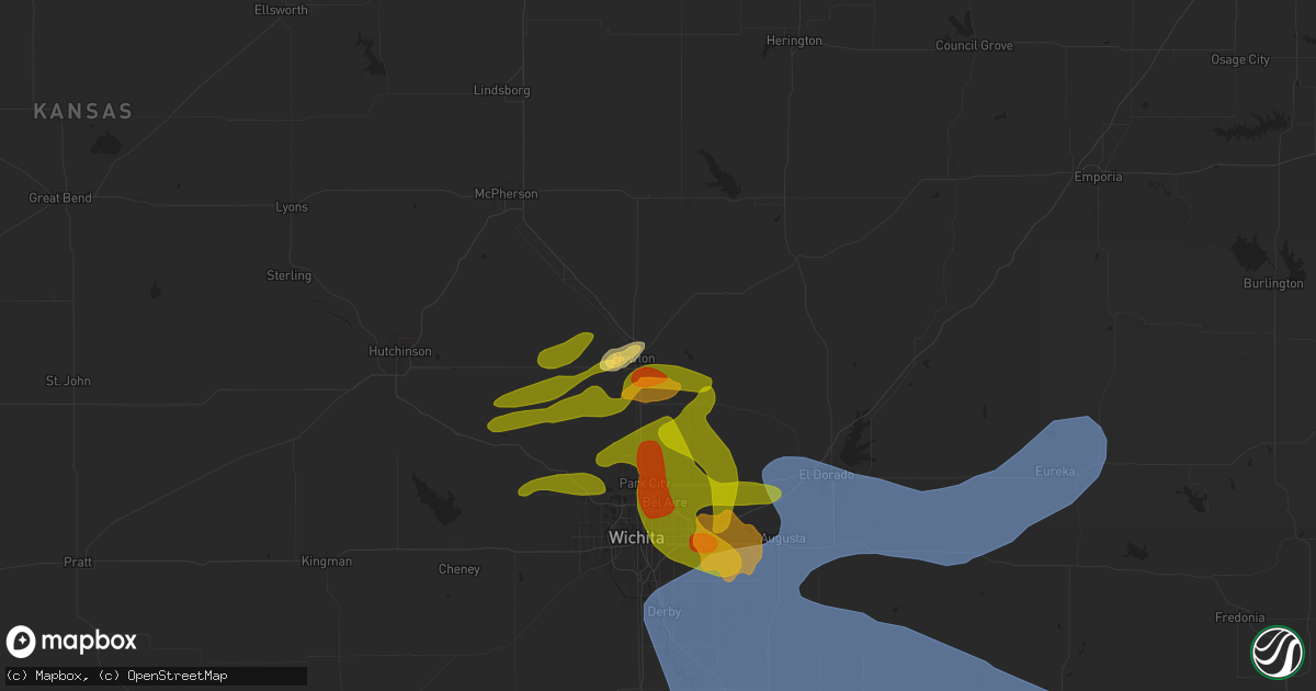 Hail map in Newton, KS on April 30, 2024