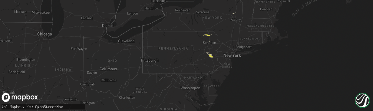 Hail map in Pennsylvania on April 30, 2024