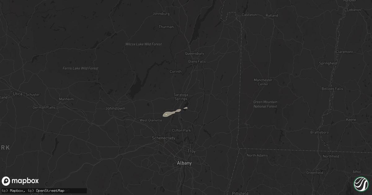 Hail map in Saratoga Springs, NY on April 30, 2024