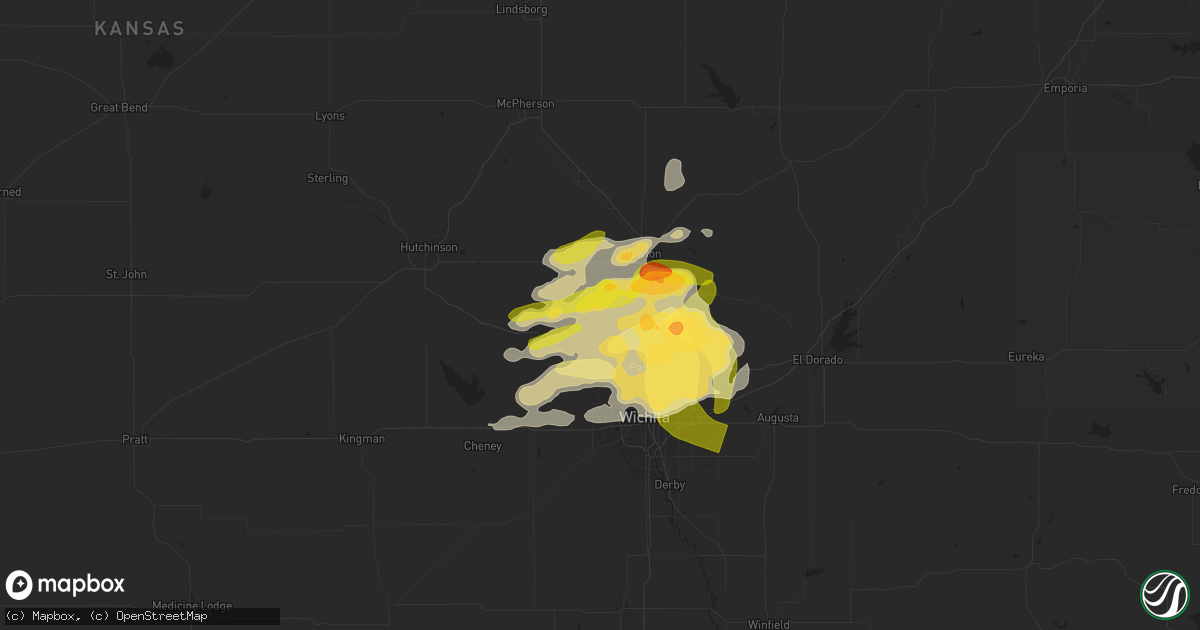 Hail map in Sedgwick, KS on April 30, 2024