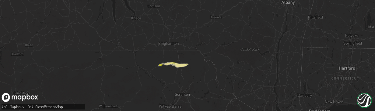 Hail map in Susquehanna, PA on April 30, 2024