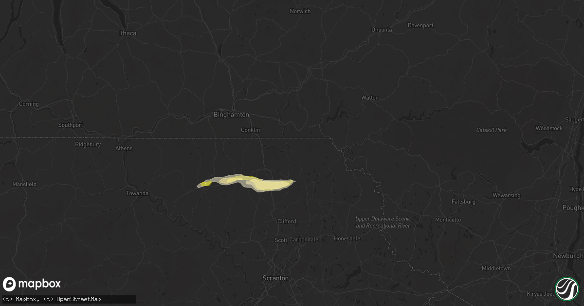 Hail map in Susquehanna, PA on April 30, 2024