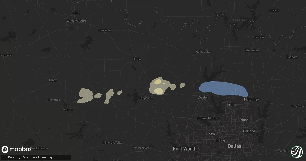 Hail map in Alvord, TX on April 30, 2025