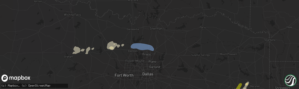 Hail map in Celina, TX on April 30, 2025