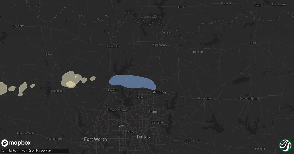 Hail map in Celina, TX on April 30, 2025