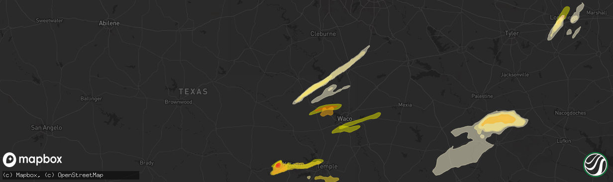 Hail map in Clifton, TX on April 30, 2025