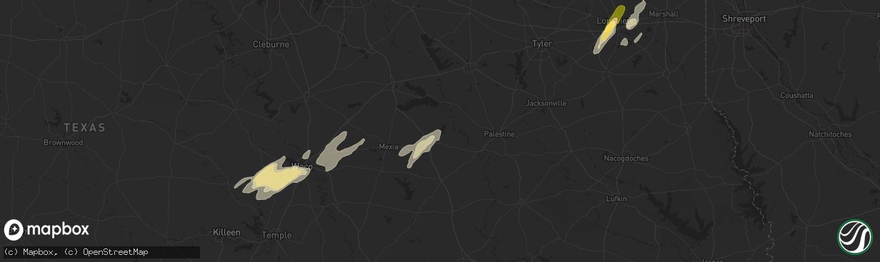 Hail map in Fairfield, TX on April 30, 2025